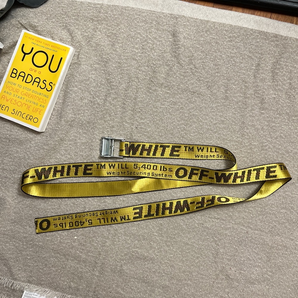 Off white Unisex industrial belt